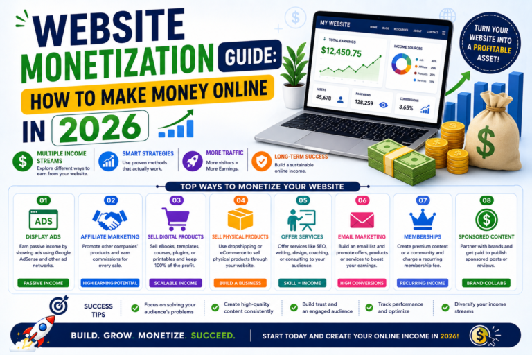 Website Monetization Guide: How to Make Money Online in 2026