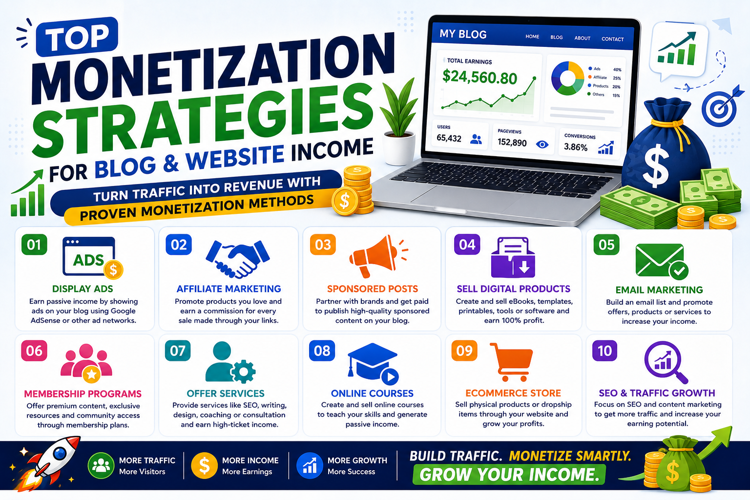 Top Monetization Strategies for Blog & Website Income