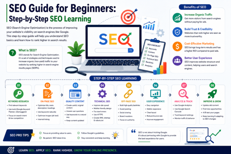 SEO Guide for Beginners: Step-by-Step SEO Learning