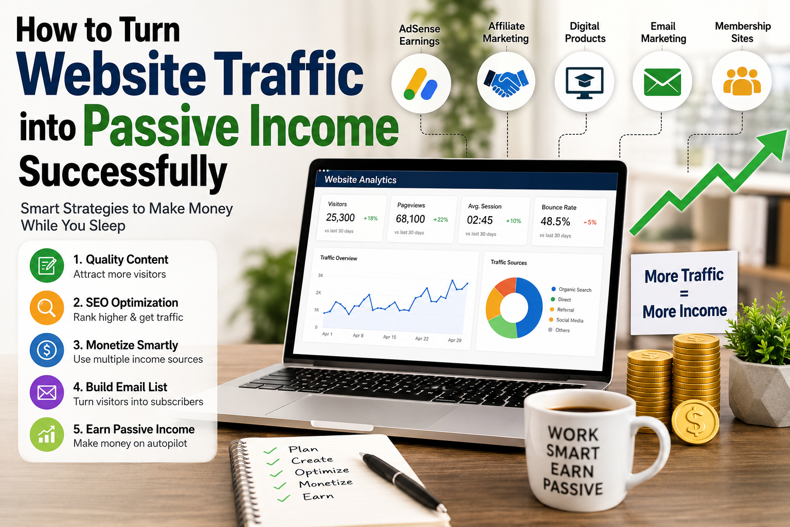 How to Turn Website Traffic into Passive Income Successfully